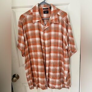 Men’s Hagger, washable linen size XL button, front lightweight shirt